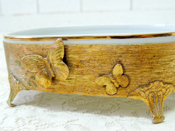 Stylebuilt 蝶・ゴールドフレーム・NY 24K ヴィンテージ・ソープディッシュ・石鹸置き