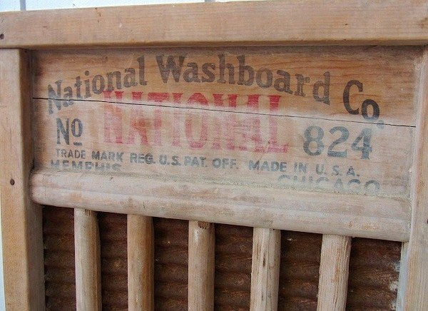 【National Washboard】木製・ヴィンテージ・ウォッシュボード/洗濯板 USA
