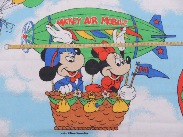 【ミッキー&フレンズー】大人気!ディズニー・飛行船・ヴィンテージ・ユーズドシーツ(ボックスタイプ)