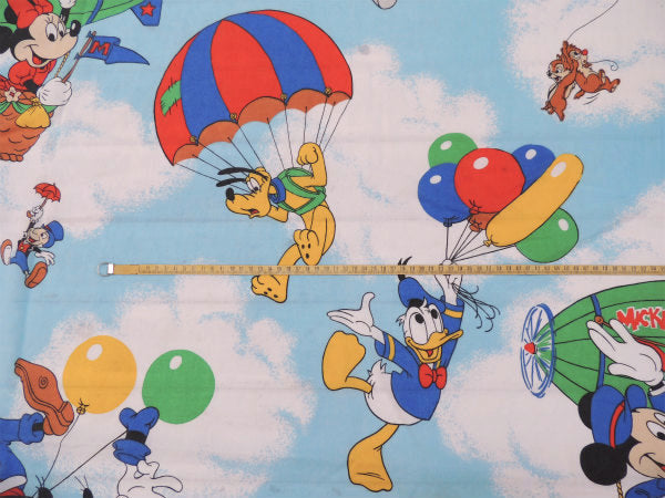 【ミッキー&フレンズー】大人気!ディズニー・飛行船・ヴィンテージ・ユーズドシーツ(ボックスタイプ)