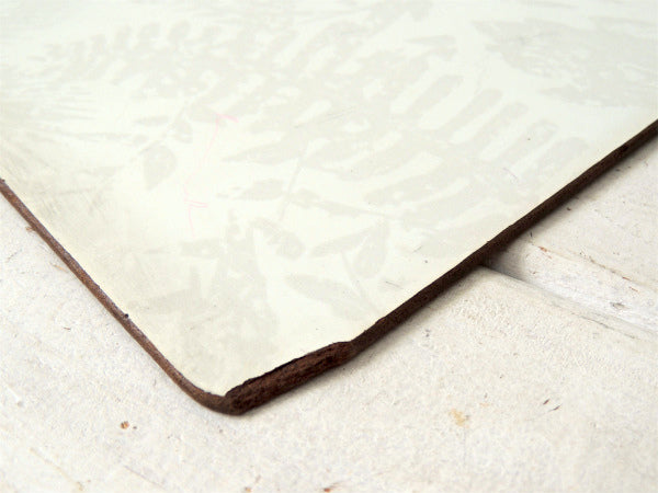 【ホワイトカラー・リーフ柄】ヴィンテージ・クリップボード・NATIONAL・バインダー