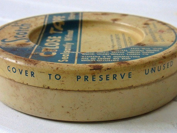 【Scotch】スコッチ社・ティン製・30’sアンティーク・テープ缶/ティン缶　USA