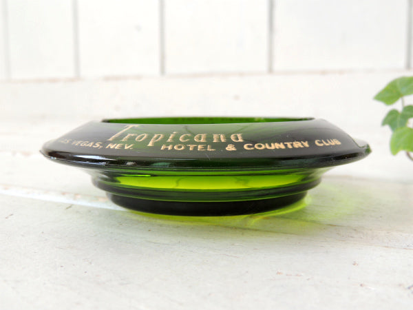【トロピカーナ・ラスベガス・カジノホテル】57's~ヴィンテージ・アドバタイジング・灰皿・緑ガラス