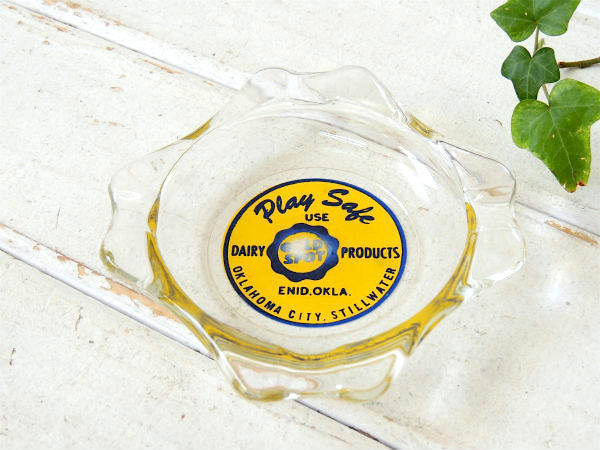 【GOLD SPOT DAIRY】1950〜60s・ガラス・ビンテージ・アドバタイジング・灰皿