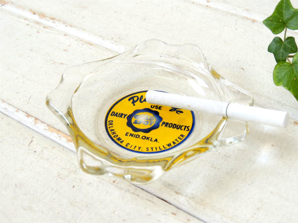 【GOLD SPOT DAIRY】1950〜60s・ガラス・ビンテージ・アドバタイジング・灰皿