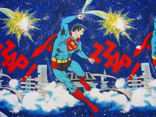 【スーパーマン】1978年・ヴィンテージ・ベッドスプレッド/ベッドカバー　USA