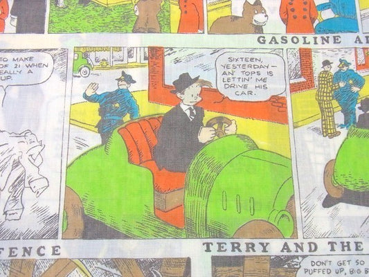 4種のコミック柄・ヴィンテージ・ユーズドシーツ・フラットシーツ/アニー　USA