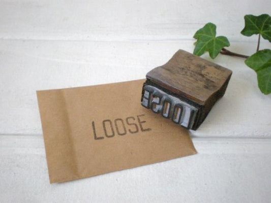 カリフォルニア LOOSE フルーツ農園 アンティーク オールド 木製 スタンプ ゴム印 アドバタイジング