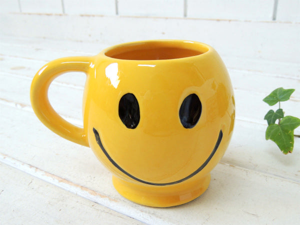 【McCoy】マッコイ・70年代・ハッピーフェイス・陶器製・ヴィンテージ・マグカップ/スマイルマグ