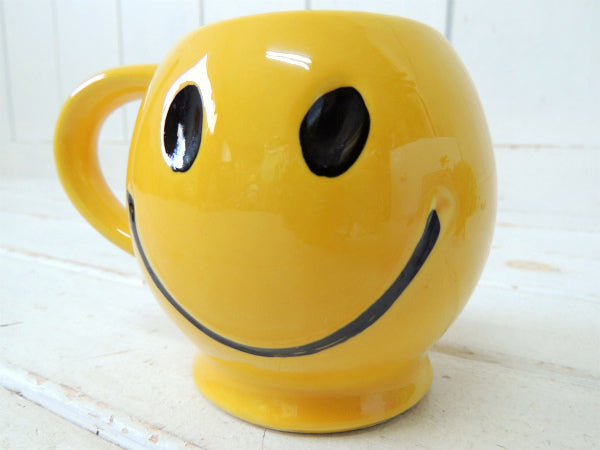 【McCoy】マッコイ・70年代・ハッピーフェイス・陶器製・ヴィンテージ・マグカップ/スマイルマグ