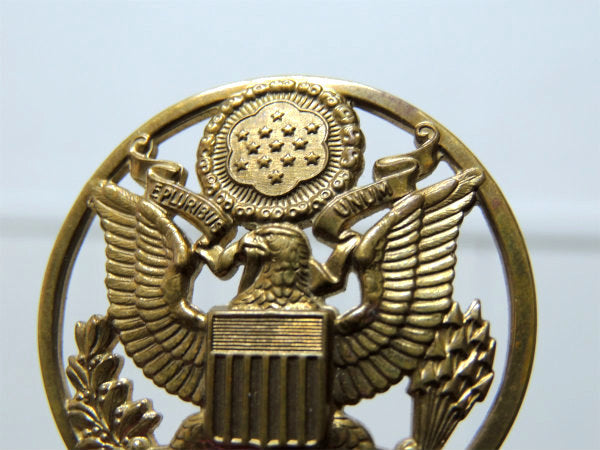【★・ミリタリー・イーグル・鷲・EPLURIBUS・UNUM】ビンテージ・US ARMY・ピンバッジ