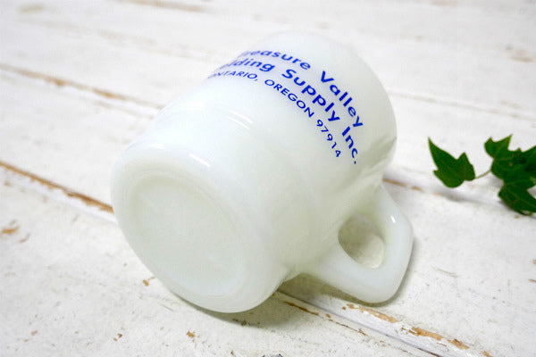 【FireKing】オレゴン州・ファイヤーキング・スタッキング・マグカップ・アドマグ・コーヒーマグ