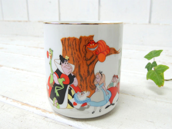 【ふしぎの国のアリス】ディズニーランド・70'sヴィンテージ・陶器製・マグカップ/食器/里返り品