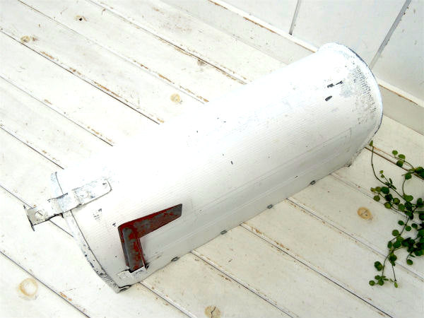 【U.S MAIL・31】USA・白色のブリキ製・ヴィンテージ・メールボックス/ポスト/郵便