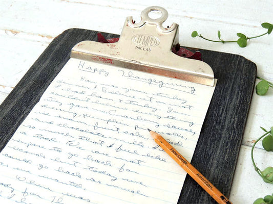 STEMPCO・DALLAS ウッド柄 デザイン・ヴィンテージ・クリップボード・バインダー