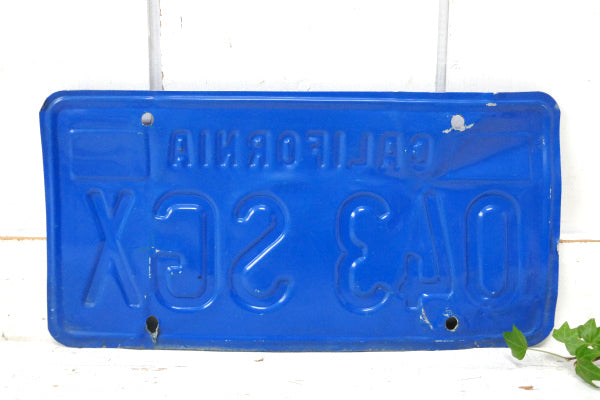 CALIFORNIA カリフォルニア ナンバープレート 043 SGX・USA アメリカンビンテージ