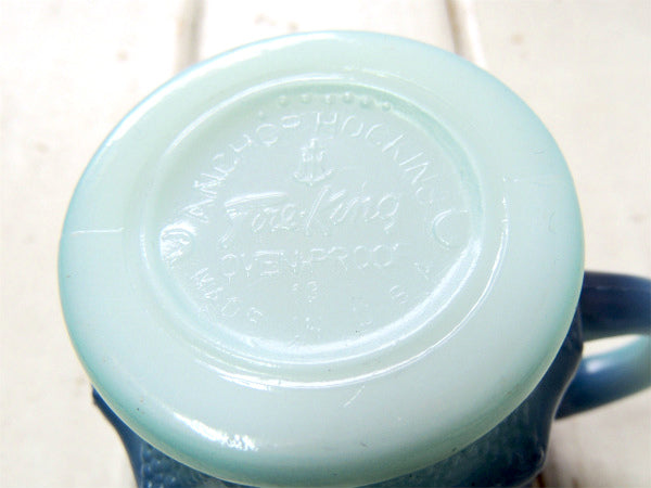 【Fire King】青色・ファイヤーキング・キンバリー・マグカップ/食器 USA