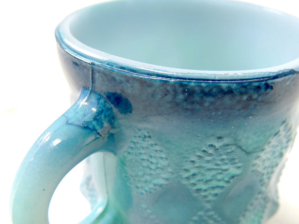 【Fire King】青色・ファイヤーキング・キンバリー・マグカップ/食器 USA