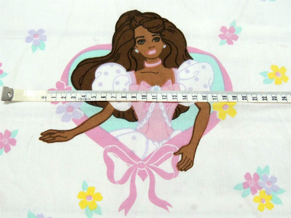 【Barbie】ブラックバービー・ピンク色のリボン柄&花柄・ユーズドシーツ(ボックスタイプ) USA