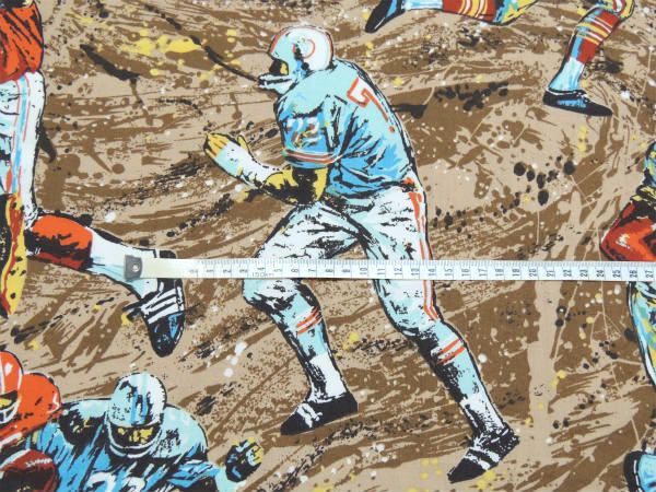 【NFL】アメリカンフットボール柄・ヴィンテージ・ユーズドシーツ(フラットタイプ) USA