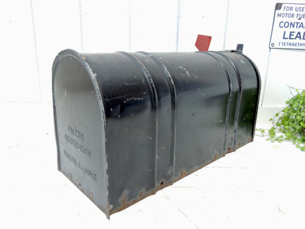 【625-623・U.S MAIL】ブラック・ブリキ・ヴィンテージ・メールボックス・ポスト・郵便受け