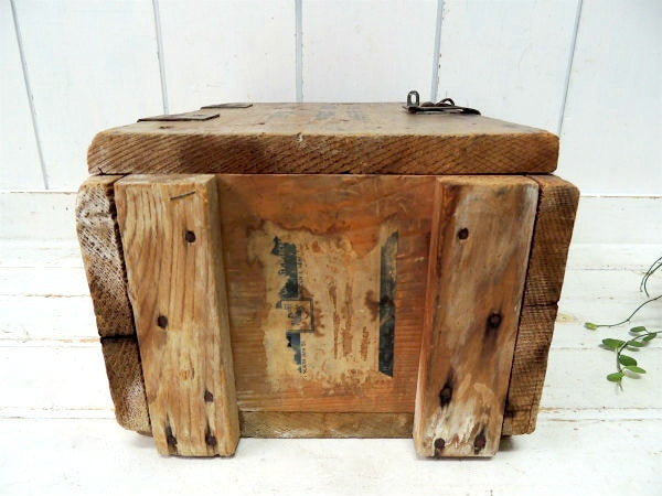 【ミリタリー】ヴィンテージ・軍用木箱・トランク・木箱・ウッドボックス・アーモボックス・弾薬箱 USA