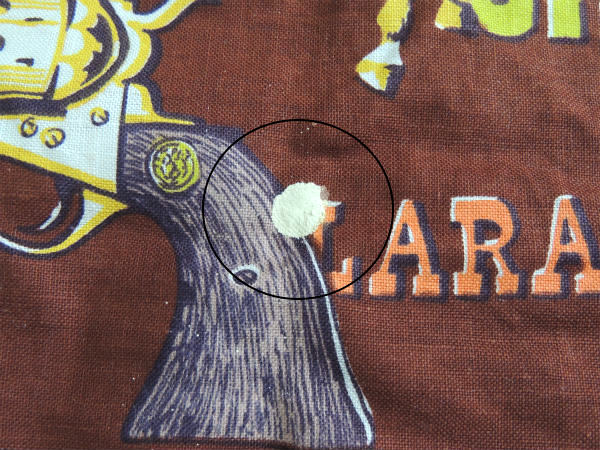 US SHERIFF・ガン&ピストル ビンテージ・カーテン・生地 ウエスタン・西部劇・EL PASO