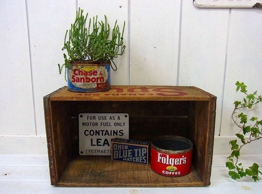 【Spur】カナダドライ・木製・ヴィンテージ・ウッドボックス/木箱　USA