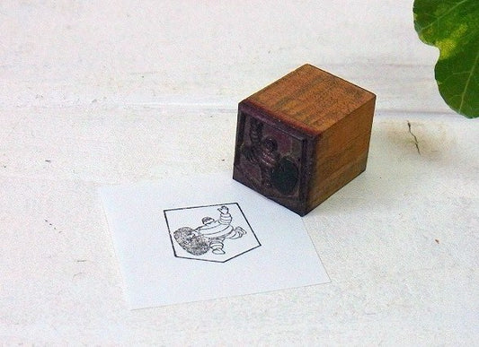 【MICHELIN】ミシュランマン・木製×メタル製・小さなヴィンテージ・スタンプ　USA