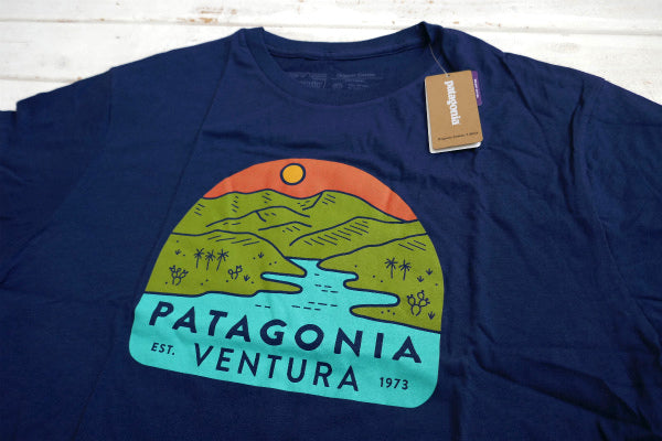 Patagonia パタゴニア ベンチュラ本店 リバーマウス メンズ Tシャツ&ステッカー ネイビー