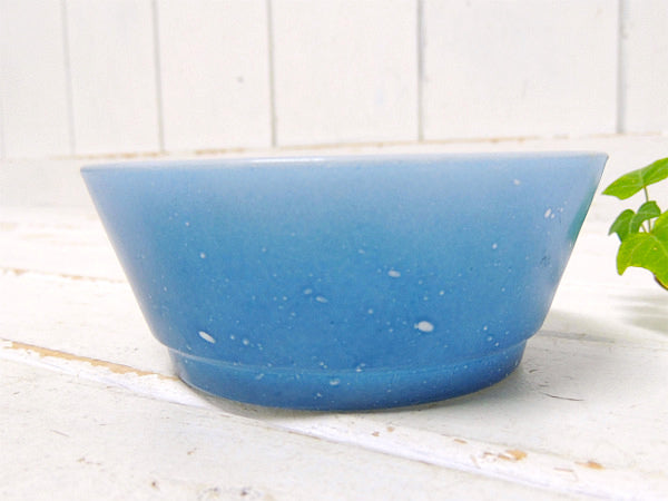 【Fire King】ファイヤーキング・ブルーグラニット・サラダボウル/ヴィンテージ食器