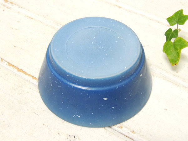 【Fire King】ファイヤーキング・ブルーグラニット・サラダボウル/ヴィンテージ食器