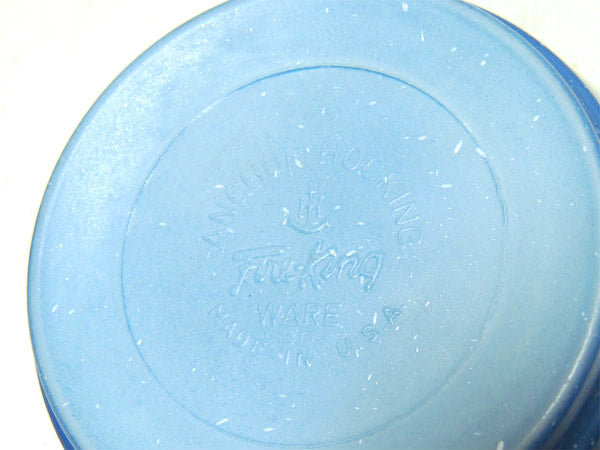 【Fire King】ファイヤーキング・ブルーグラニット・サラダボウル/ヴィンテージ食器