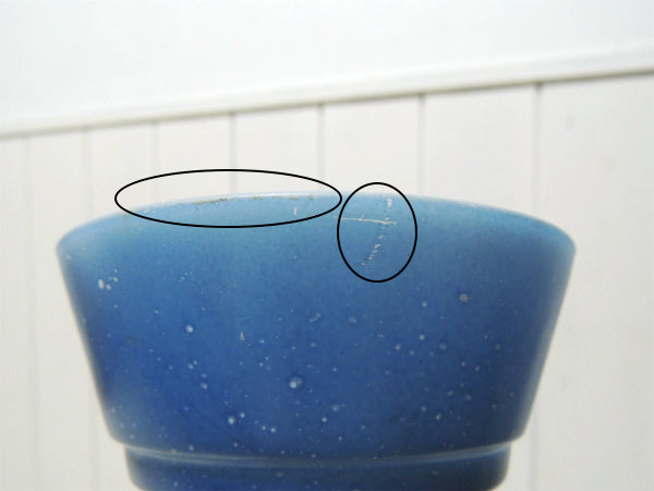 【Fire King】ファイヤーキング・ブルーグラニット・サラダボウル/ヴィンテージ食器