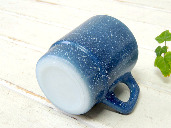 【Fire King】ファイヤーキング・ブルー・グラニット・マグカップ/スタッキングマグ/食器