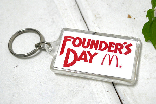USA・マクドナルド・FOUNDER'S DAY・ヴィンテージ・アドバタイジング・キーホルダー