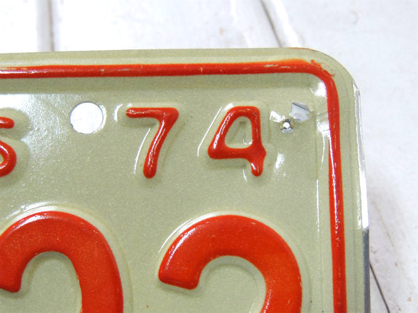 1974s・US ミネソタ ビンテージ・アメ車 ナンバープレート・カーライセンスプレート・2枚セット