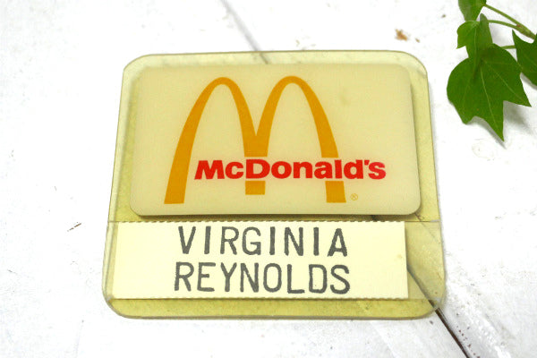 マクドナルド・USA ヴィンテージ・店舗スタッフ・非売品・バッジ・アドバタイジング 名札