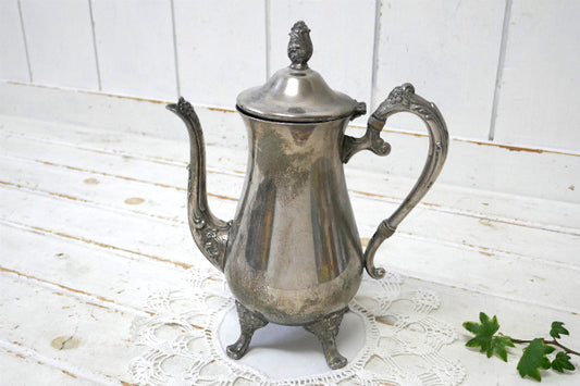 GORHAM ゴーハム 猫足 シルバープレート アンティーク ティーポット ポット 銀食器 USA