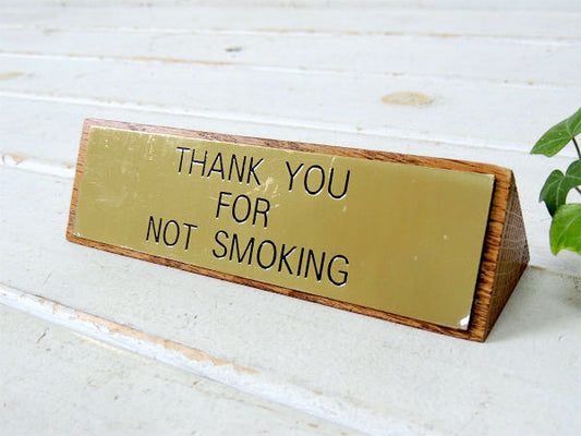【Not Smoking】禁煙・ヴィンテージ・卓上サイン・看板・USA・ミッドセンチュリー・デザイン