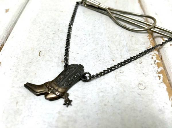 STERLING・K10 ウエスタンブーツ モチーフ・ヴィンテージ・タイピン・ダブルライン