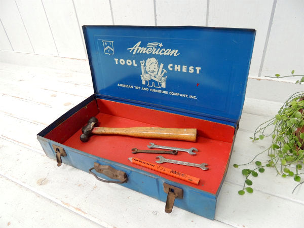 AMERICAN TOOL CHEST 子供用 ティン製 50s ヴィンテージ ツールケース 工具箱