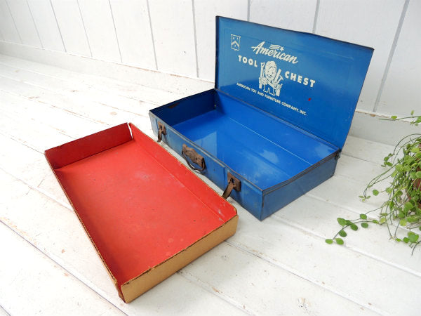 AMERICAN TOOL CHEST 子供用 ティン製 50s ヴィンテージ ツールケース 工具箱