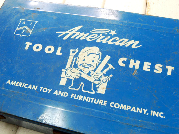 AMERICAN TOOL CHEST 子供用 ティン製 50s ヴィンテージ ツールケース 工具箱