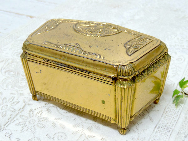 Jenning Bros フラワーモチーフ・オルモル・アンティーク・ジュエリーボックス・宝石箱
