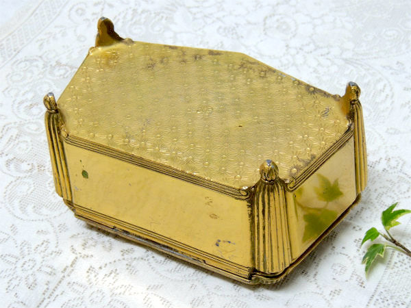 Jenning Bros フラワーモチーフ・オルモル・アンティーク・ジュエリーボックス・宝石箱