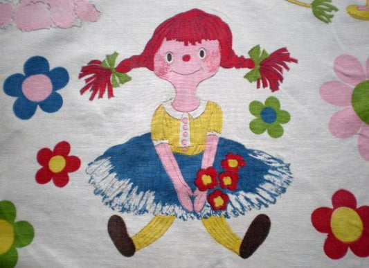 USAシアーズ　キュート&ポップ・女の子 花柄 ヴィンテージ・カーテン インテリア空間