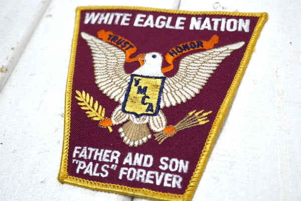 YMCA・EAGLE ・イーグル・アドバタイジング・ヴィンテージ・刺繍・ワッペン・USA