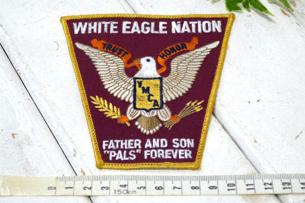 YMCA・EAGLE ・イーグル・アドバタイジング・ヴィンテージ・刺繍・ワッペン・USA