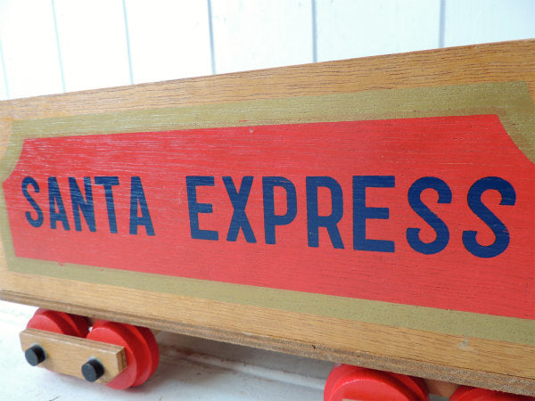 【SANTA EXPRESS】クリスマス・汽車・ビンテージ・ウッドボックス・木箱 USA オモチャ箱
